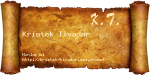 Kristek Tivadar névjegykártya